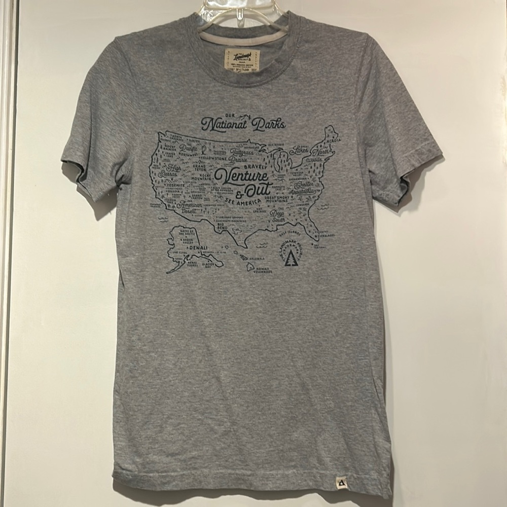 The Landmark Project Size Small Gray National Parks T-Shirt
